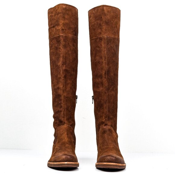Kork Ease Women Addison Distress Suede OTK Zip Buckle Tall Boots size 7 - Picture 2 of 10